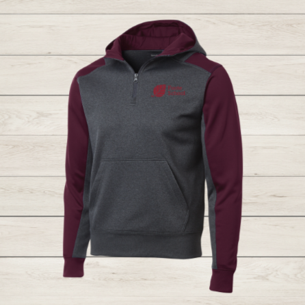 1/4 Zip Colorblock Hood